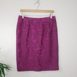 NWT CAbi | #922 Frolic Lace Overlay Pencil Skirt Size 6